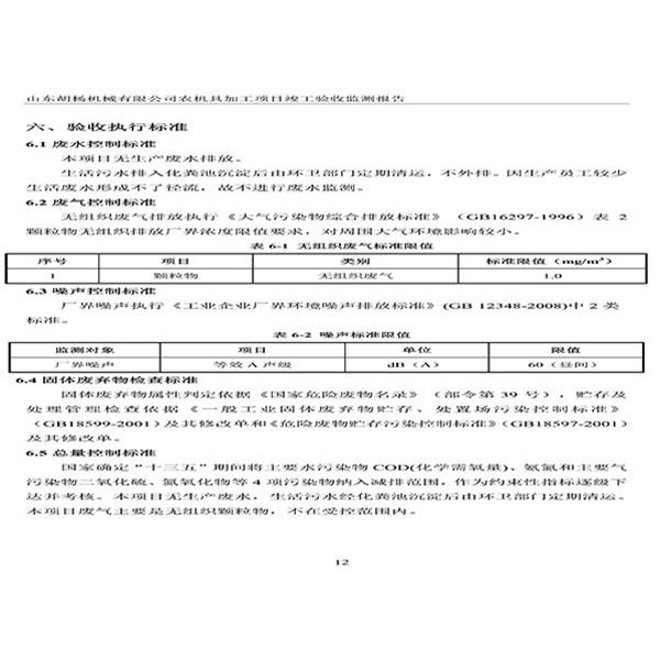 建設項目竣工環境保護驗收檢測報告-15